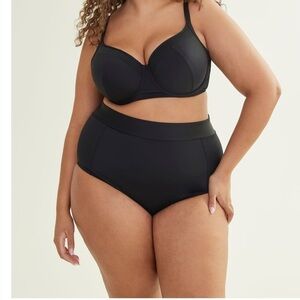 ADDITION ELLE black high rise bikini bottom size:X